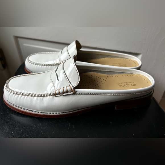 Bass Weejun Wynn White Mules 8.5 - Picture 6 of 10